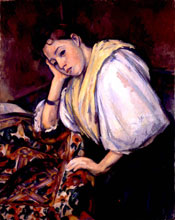 Young Italian Woman at a Table / Cézanne
